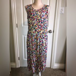 Carroll Reed Vintage Multicolour Floral Sleeveless Dress